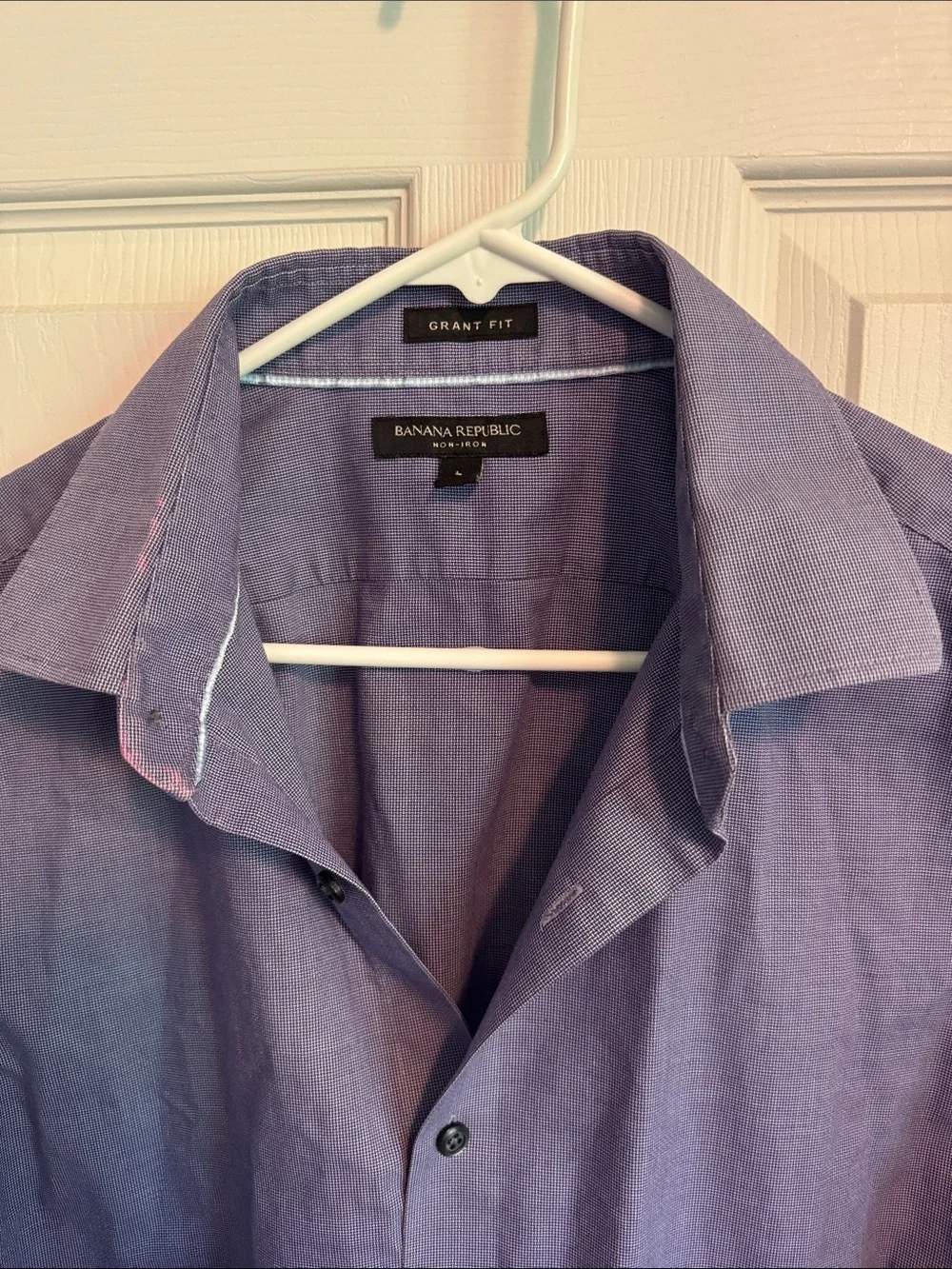 Banana Republic Men's Dress Shirt in Lavender-Blue L 16-16 1/2